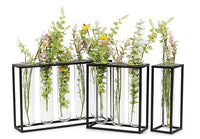 Triple Tube Vase w/Rack-Blk