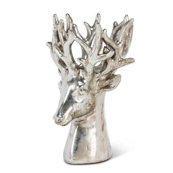 Reindeer Head Vase - Silver