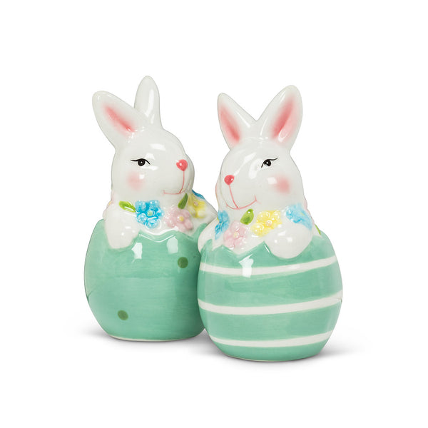 Bunny in Egg Salt & Pepper Shakers