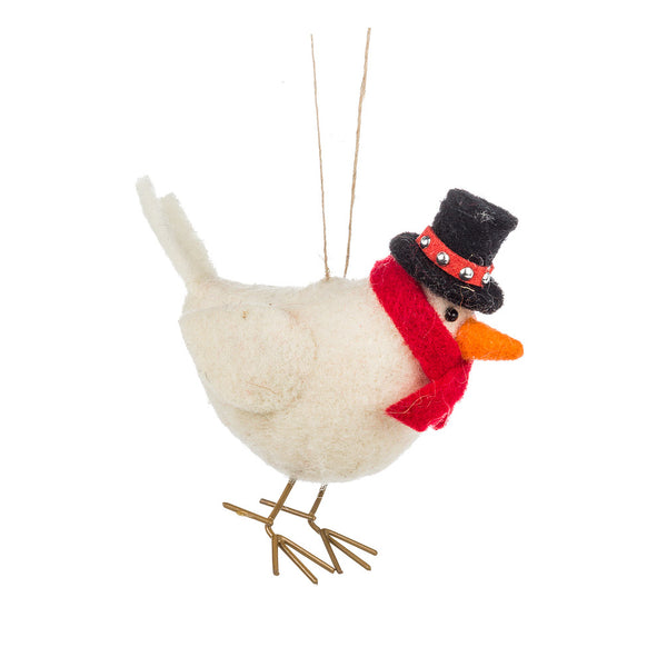 Bird with Top Hat Ornament