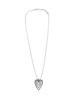 Long Necklace with Shiny Heart Pendant