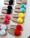 Pom Pom Slides - White