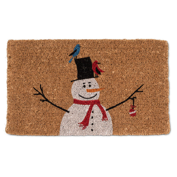 Snowman w/Birds Doormat