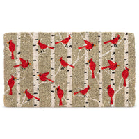 Cardinals & Birch Doormat