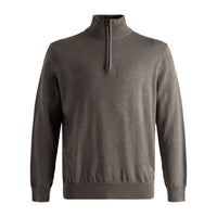 Viyella 1/4 Zip Sweater w/ Elbow Patches (Grey)