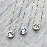 Silver Swarovski Necklace - Crystal