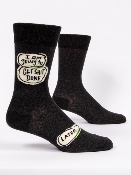 I Am Going To Get Shit Done...Later - Mens Crew Socks