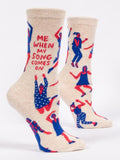 Me When My Song Comes On - Womans Crew Socks