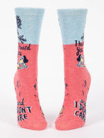 I Heard You and I Don't Care - Womans Crew Socks