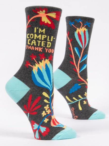 I'm Complicated Thank You - Womans Crew Socks