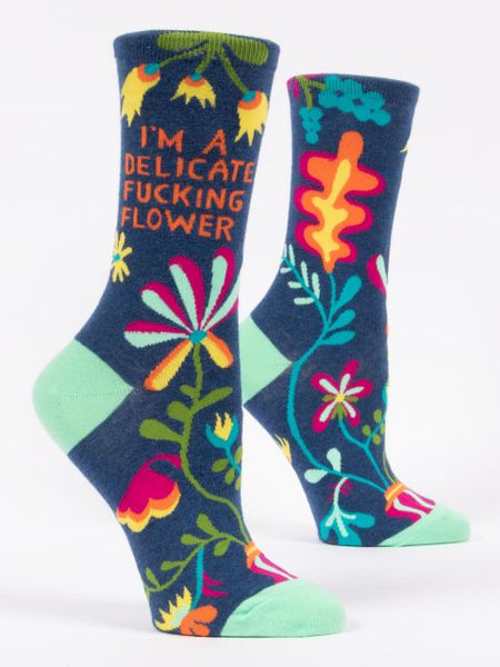 I'm A Delicate F**king Flower - Womans Crew Socks