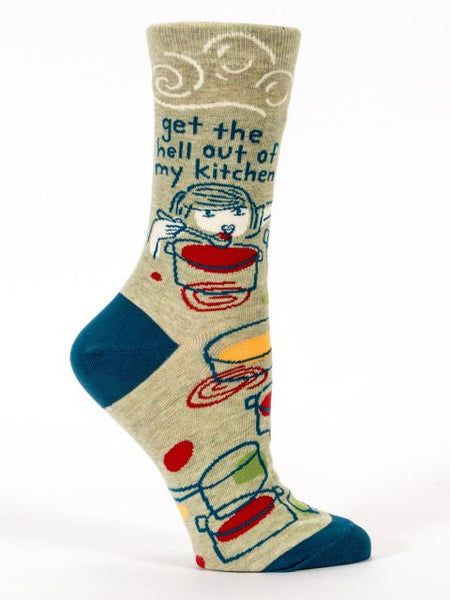 Get the Hell Out of My Kitchen Womans Crew Socks