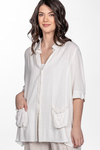 Peasant Blouse in White