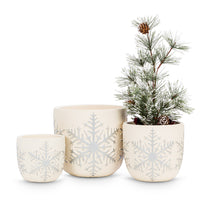 Medium Emboss Snowflake Planter