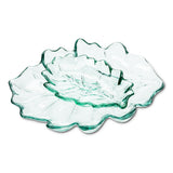Medium Leaf Shape Glass Plate- 12”L