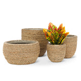 Large Seagrass Covered Planter