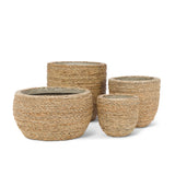 Large Seagrass Covered Planter