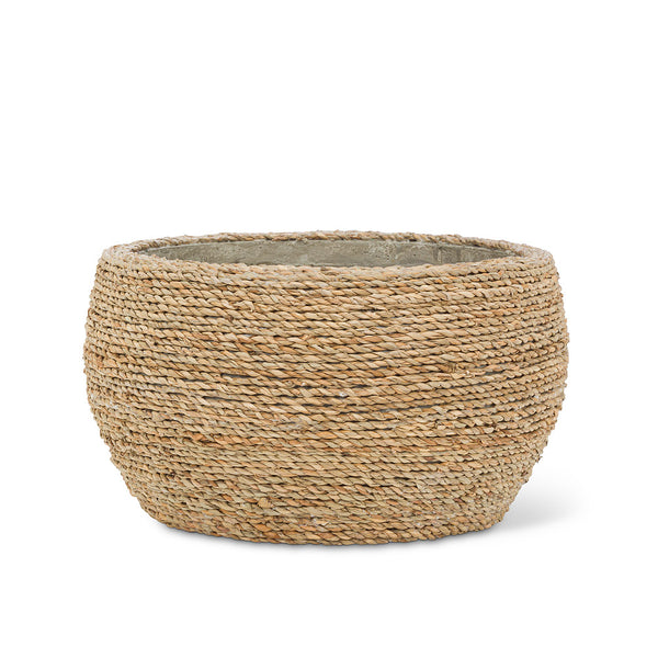 Low Seagrass Covered Planter