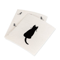 Cat & Mice Dishcloths Set/2