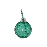 Set of 2 Christmas Cocktail Balls - Green Diamond