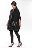Cowl Neck Poncho Sweater in Black