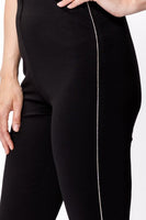 Rhinestone Tuxedo Legging in Black