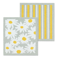 Daisies & Stripes Dishcloths - Set of 2