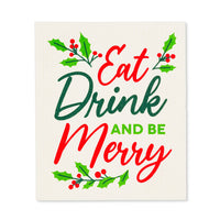 Eat, Drink & Jingle Dishcloths - Set of 2