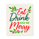 Eat, Drink & Jingle Dishcloths - Set of 2