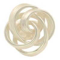 Stretch ring w/ Matte Silver Swirl flower Design