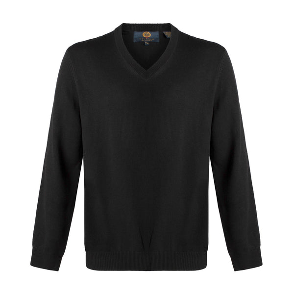 Viyella V-Neck Long Sleeve Sweater (Black)