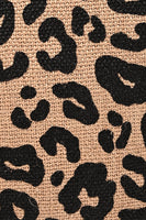 Leopard Handwoven Jute Crossbody Bag
