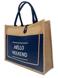 HELLO WEEKEND Tote - Navy