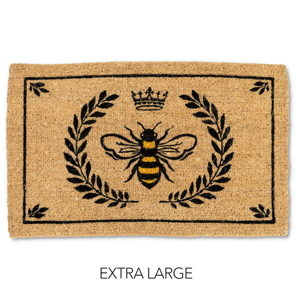 Extra Large Bee in Crest Doormat