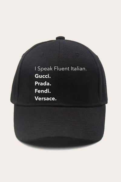 Ball Cap- Fluent Italian(Black)