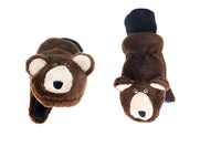 Kids Puppet Mittens - Brown Bear