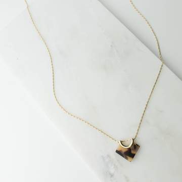 Libra Long Necklace - Tortoise