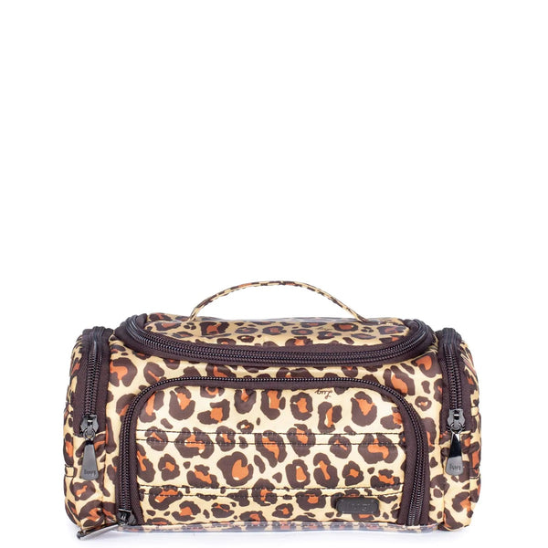 Trolley Mini Cosmetic Case- Leopard Brown