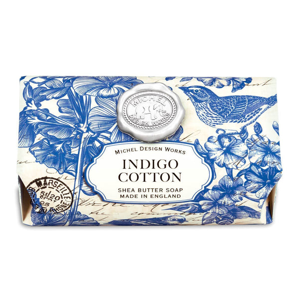 Indigo Cotton Large Bath Soap Bar