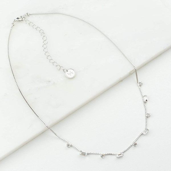 Silver Crystal Josie Necklace