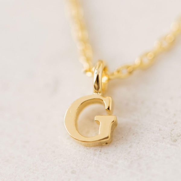 Gold Sincerely Yours Initial Necklace