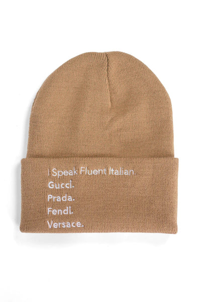 Beanie - Fluent Italian (Wheat)
