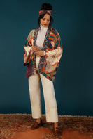 Floral Kimono Jacket - Terracotta