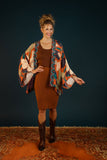 Floral Kimono Jacket - Terracotta