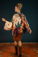 Floral Kimono Jacket - Terracotta