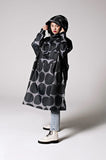 RainKiss Rain Poncho - Black Polka