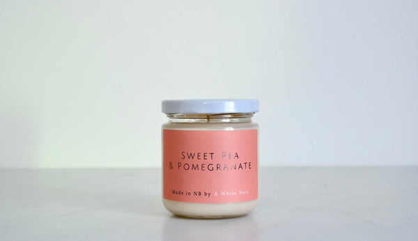 Sweet Pea & Pomegranate Soy Wax Candle