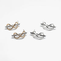 Infinity Stud Earrings - Sterling Silver