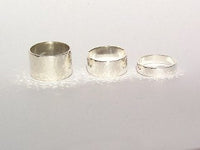 Hammered Ring Sterling Silver 8mm