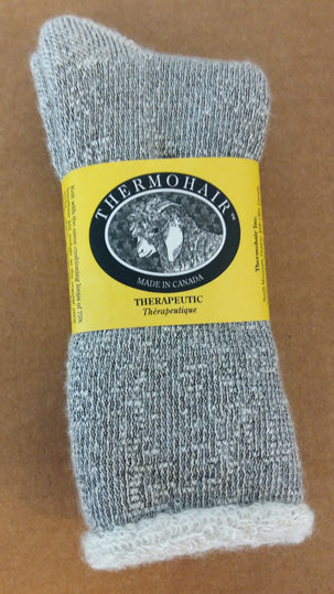 Thermohair Therapeutic Crew Socks - Men's Grey